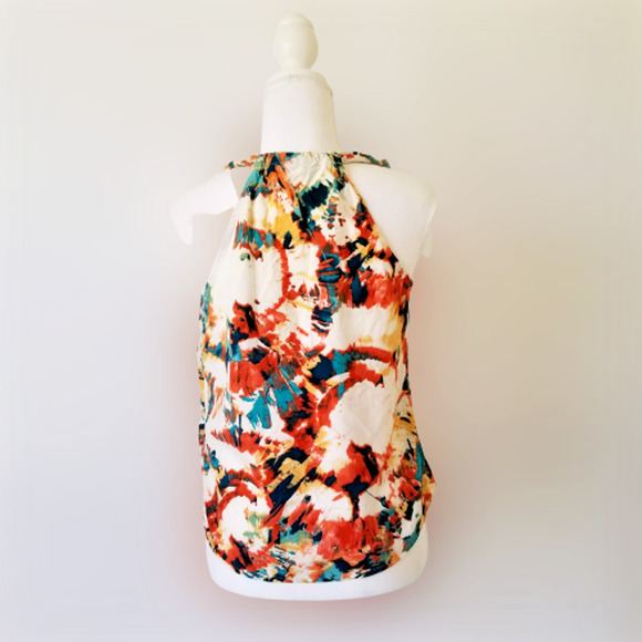 a.n.a floral top multi colors sleeveless - Size PM - Picture 2 of 7